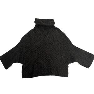 Theyskens' Theory Women's Alpaca Silk Blend Brown Cropped Turtleneck Size P